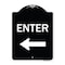 Signmission Parking Lot Enter Left Arrow Heavy-Gauge Aluminum Architectural Sign, 24" x 18", BW-1824-23427 A-DES-BW-1824-23427 - alternate 1